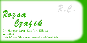 rozsa czafik business card